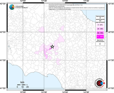 Mappa territorio comunale con almeno 3 questionari