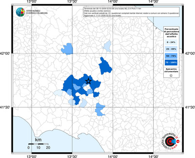 Mappa territorio comunale con almeno 3 questionari