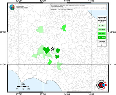 Mappa territorio comunale con almeno 3 questionari