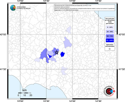 Mappa territorio comunale con almeno 3 questionari