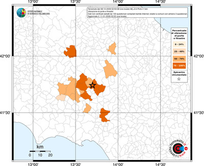 Mappa territorio comunale con almeno 3 questionari