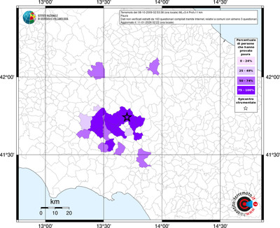 Mappa territorio comunale con almeno 3 questionari