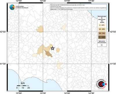 Mappa territorio comunale con almeno 3 questionari