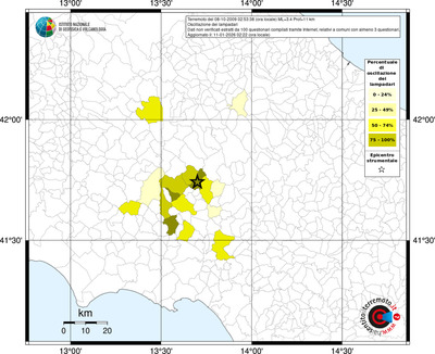Mappa territorio comunale con almeno 3 questionari