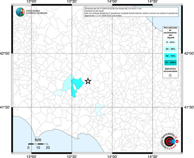 Mappa territorio comunale con almeno 3 questionari