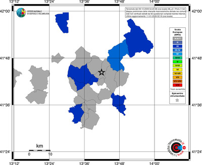 Mappa EMS - territori comuni