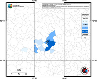 Mappa territorio comunale con almeno 3 questionari