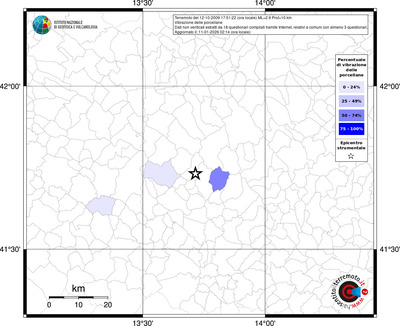 Mappa territorio comunale con almeno 3 questionari