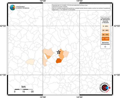 Mappa territorio comunale con almeno 3 questionari
