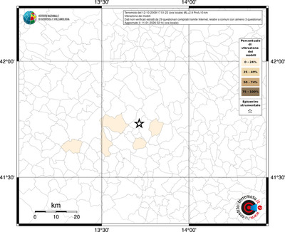 Mappa territorio comunale con almeno 3 questionari