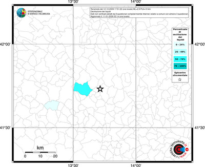 Mappa territorio comunale con almeno 3 questionari