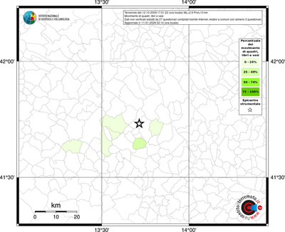 Mappa territorio comunale con almeno 3 questionari