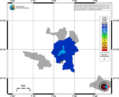 Mappa EMS - territori comuni