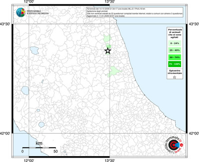 Mappa territorio comunale con almeno 3 questionari