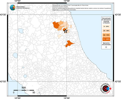 Mappa territorio comunale con almeno 3 questionari
