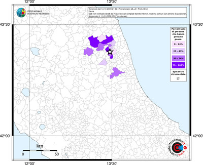 Mappa territorio comunale con almeno 3 questionari