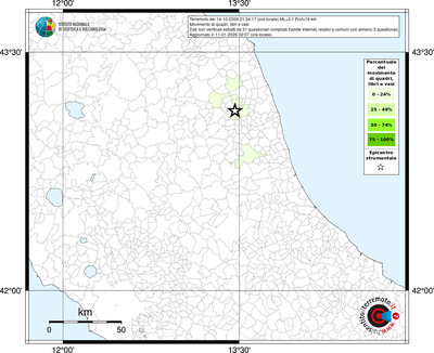 Mappa territorio comunale con almeno 3 questionari