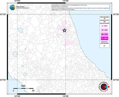 Mappa territorio comunale con almeno 3 questionari