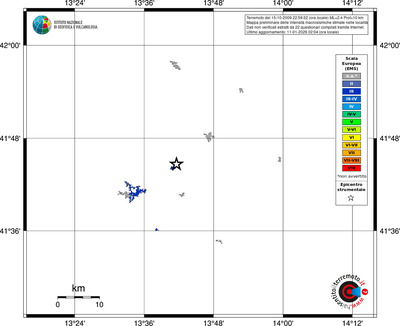 Mappa EMS - territori località