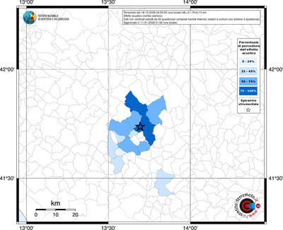 Mappa territorio comunale con almeno 3 questionari
