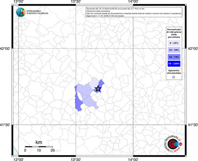 Mappa territorio comunale con almeno 3 questionari
