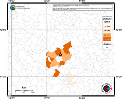 Mappa territorio comunale con almeno 3 questionari