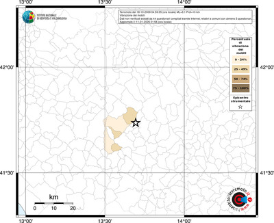Mappa territorio comunale con almeno 3 questionari