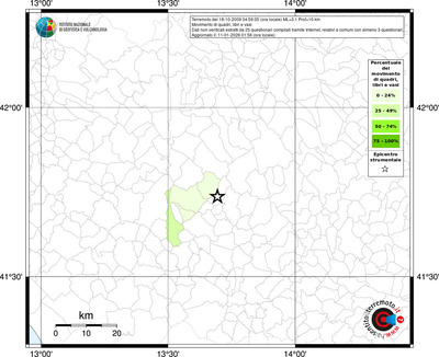 Mappa territorio comunale con almeno 3 questionari