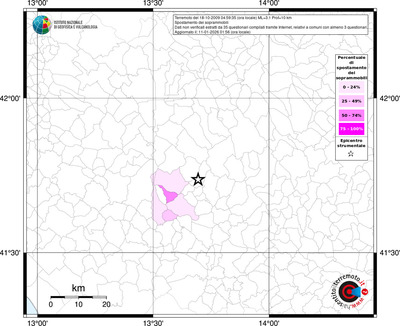 Mappa territorio comunale con almeno 3 questionari