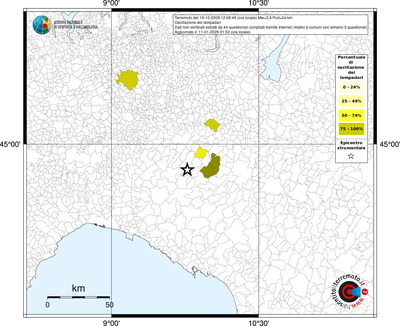 Mappa territorio comunale con almeno 3 questionari