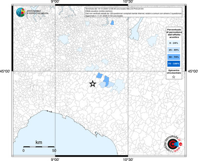 Mappa territorio comunale con almeno 3 questionari