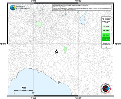 Mappa territorio comunale con almeno 3 questionari