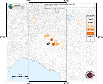 Mappa territorio comunale con almeno 3 questionari