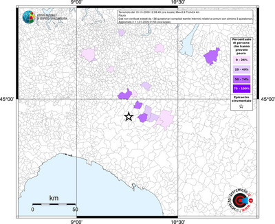 Mappa territorio comunale con almeno 3 questionari