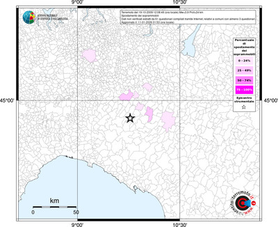 Mappa territorio comunale con almeno 3 questionari