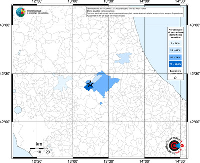 Mappa territorio comunale con almeno 3 questionari