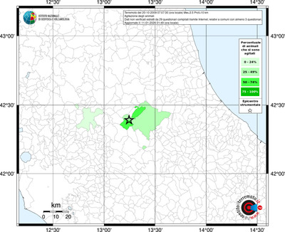 Mappa territorio comunale con almeno 3 questionari