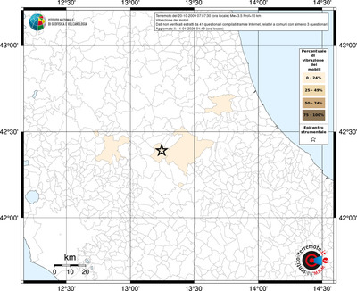 Mappa territorio comunale con almeno 3 questionari