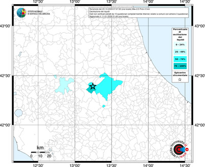 Mappa territorio comunale con almeno 3 questionari