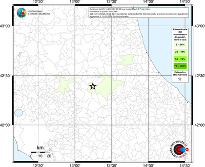 Mappa territorio comunale con almeno 3 questionari