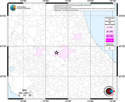 Mappa territorio comunale con almeno 3 questionari