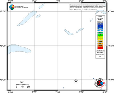 Mappa EMS - territori località