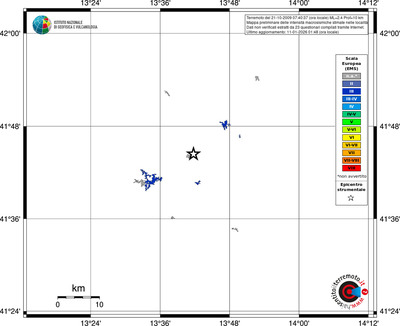 Mappa EMS - territori località
