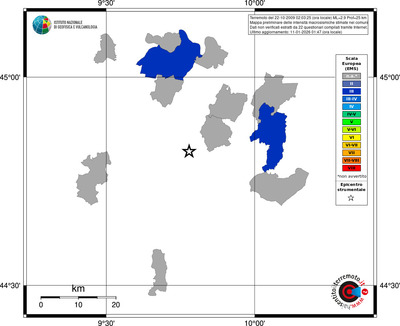 Mappa EMS - territori comuni