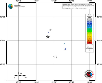 Mappa EMS - territori località