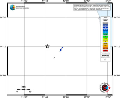 Mappa EMS - territori località