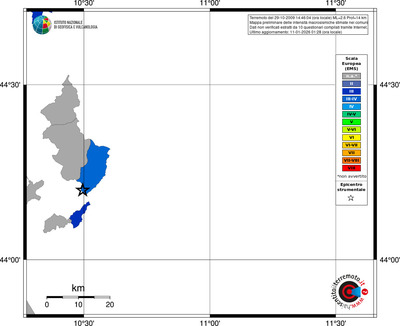 Mappa EMS - territori comuni