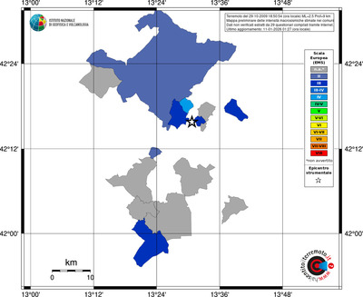 Mappa EMS - territori comuni