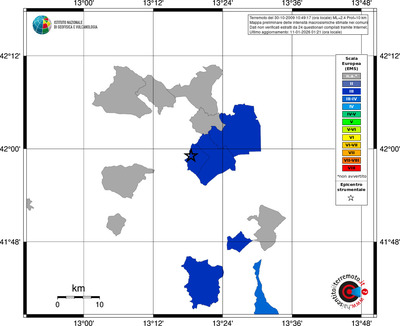 Mappa EMS - territori comuni