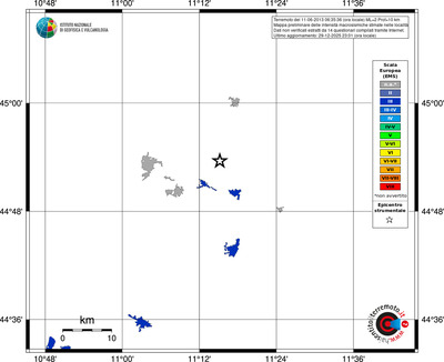 Mappa EMS - territori località